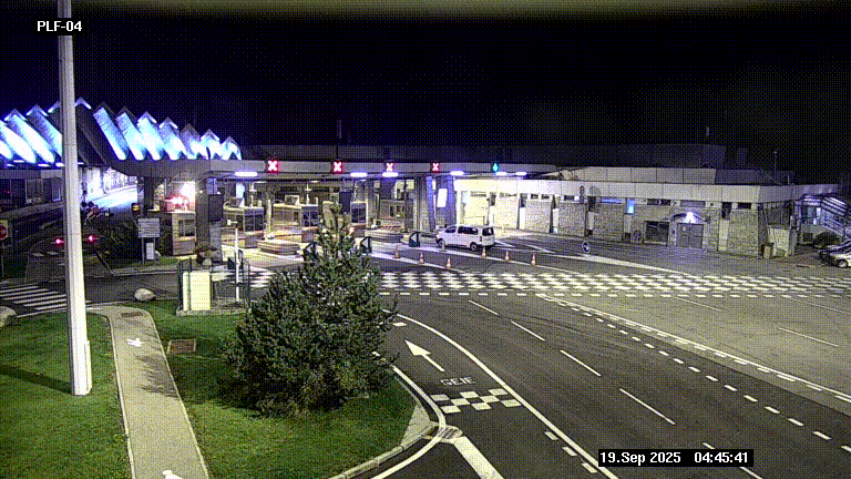 Webcam au péage du tunnel du Mont-Blanc, côté entrée France à Chamonix, au bout de l'A40