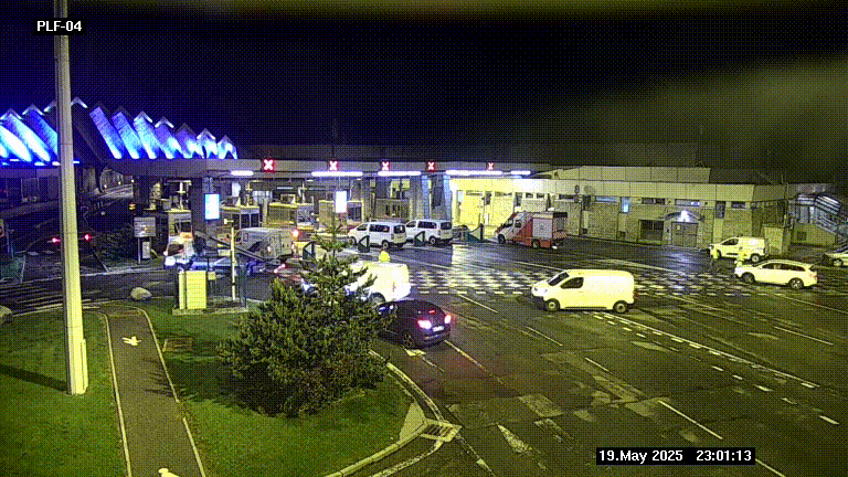 Webcam au péage du tunnel du Mont-Blanc, côté entrée France à Chamonix, au bout de l'A40