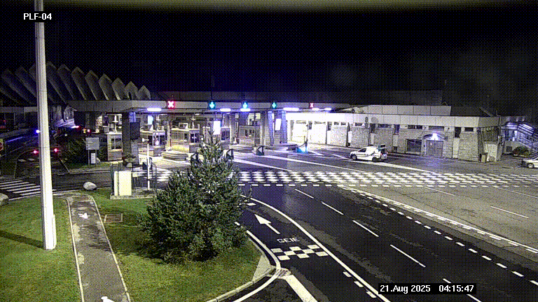 Webcam au péage du tunnel du Mont-Blanc, côté entrée France à Chamonix, au bout de l'A40