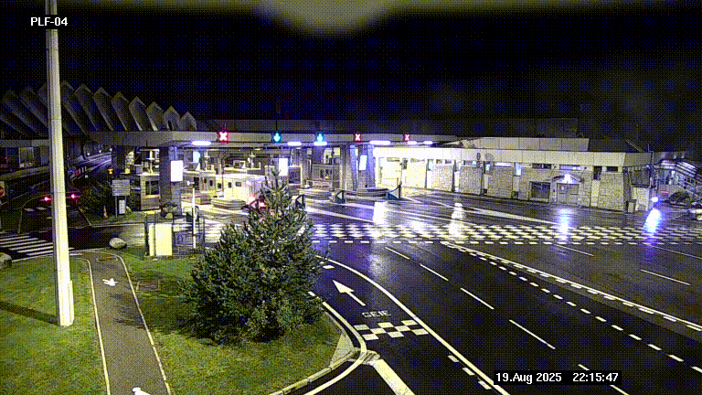 Webcam au péage du tunnel du Mont-Blanc, côté entrée France à Chamonix, au bout de l'A40