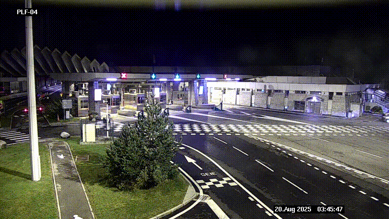 Webcam au péage du tunnel du Mont-Blanc, côté entrée France à Chamonix, au bout de l'A40