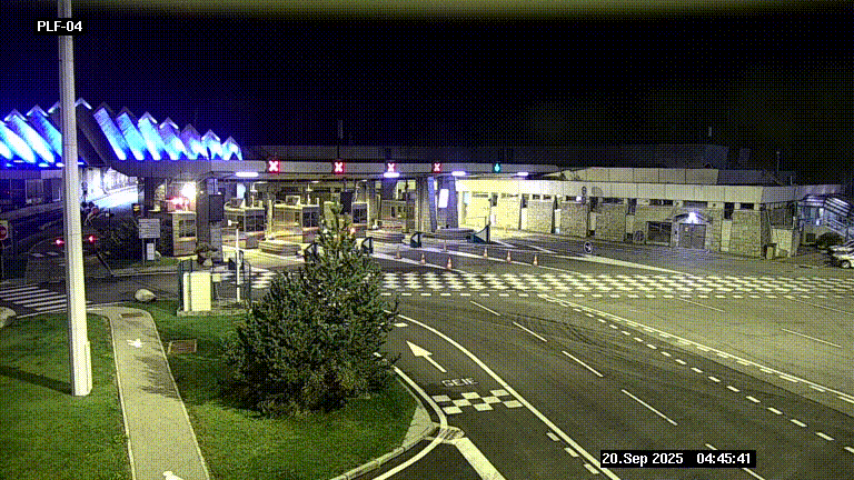 Webcam au péage du tunnel du Mont-Blanc, côté entrée France à Chamonix, au bout de l'A40
