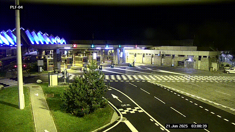 Webcam au péage du tunnel du Mont-Blanc, côté entrée France à Chamonix, au bout de l'A40