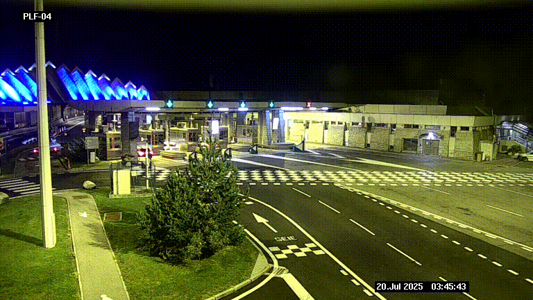 Webcam au péage du tunnel du Mont-Blanc, côté entrée France à Chamonix, au bout de l'A40