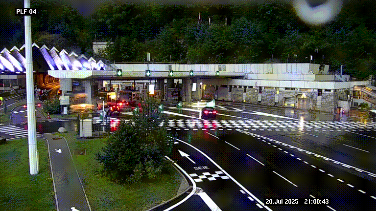 <h2>Webcam au péage du tunnel du Mont-Blanc, côté entrée France à Chamonix, au bout de l'A40</h2>