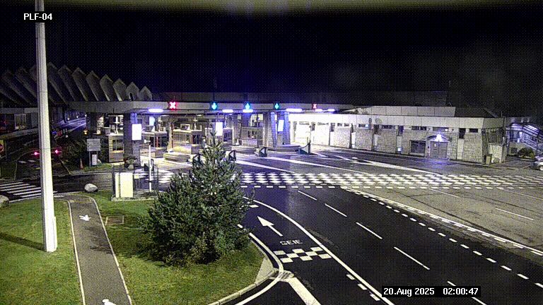 Webcam au péage du tunnel du Mont-Blanc, côté entrée France à Chamonix, au bout de l'A40