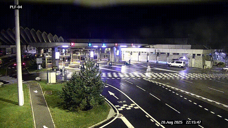 Webcam au péage du tunnel du Mont-Blanc, côté entrée France à Chamonix, au bout de l'A40