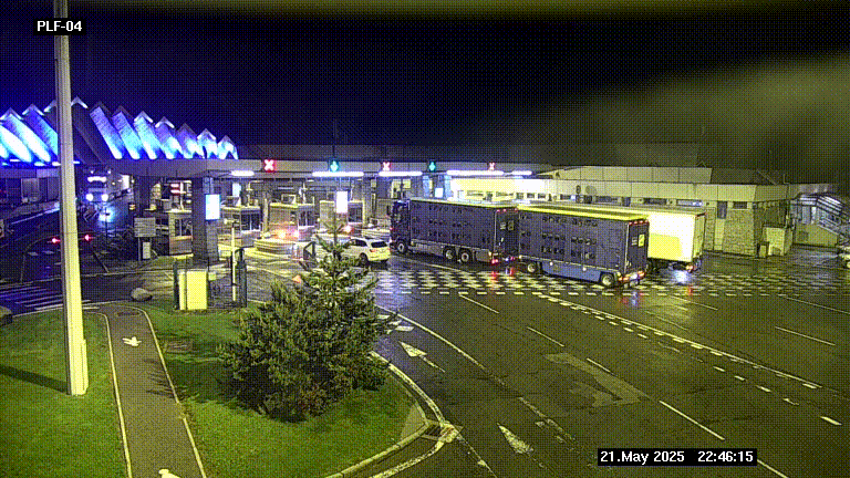 Webcam au péage du tunnel du Mont-Blanc, côté entrée France à Chamonix, au bout de l'A40