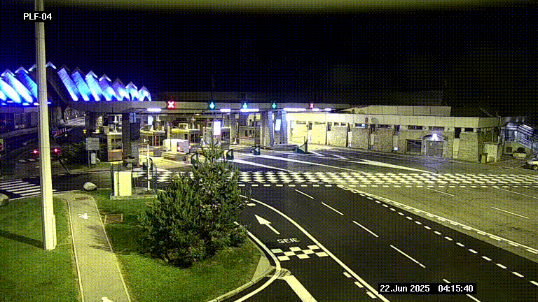 Webcam au péage du tunnel du Mont-Blanc, côté entrée France à Chamonix, au bout de l'A40