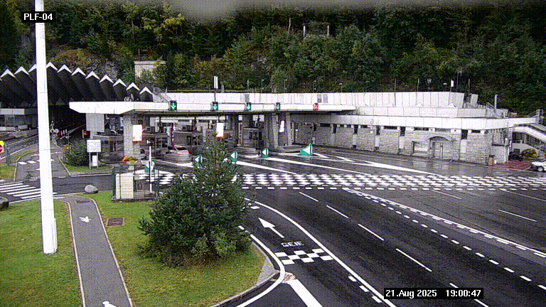 <h2>Webcam au péage du tunnel du Mont-Blanc, côté entrée France à Chamonix, au bout de l'A40</h2>