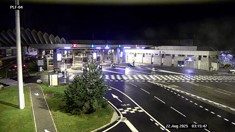 Webcam au péage du tunnel du Mont-Blanc, côté entrée France à Chamonix, au bout de l'A40