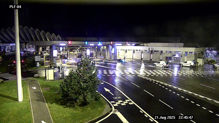 Webcam au péage du tunnel du Mont-Blanc, côté entrée France à Chamonix, au bout de l'A40
