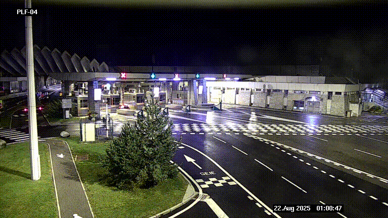 Webcam au péage du tunnel du Mont-Blanc, côté entrée France à Chamonix, au bout de l'A40