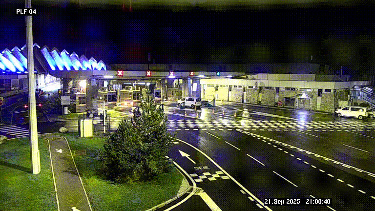 Webcam au péage du tunnel du Mont-Blanc, côté entrée France à Chamonix, au bout de l'A40