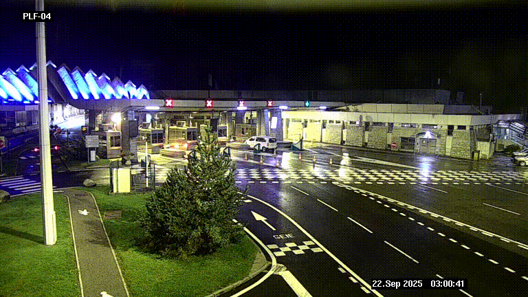 Webcam au péage du tunnel du Mont-Blanc, côté entrée France à Chamonix, au bout de l'A40