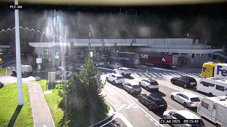 <h2>Webcam au péage du tunnel du Mont-Blanc, côté entrée France à Chamonix, au bout de l'A40</h2>