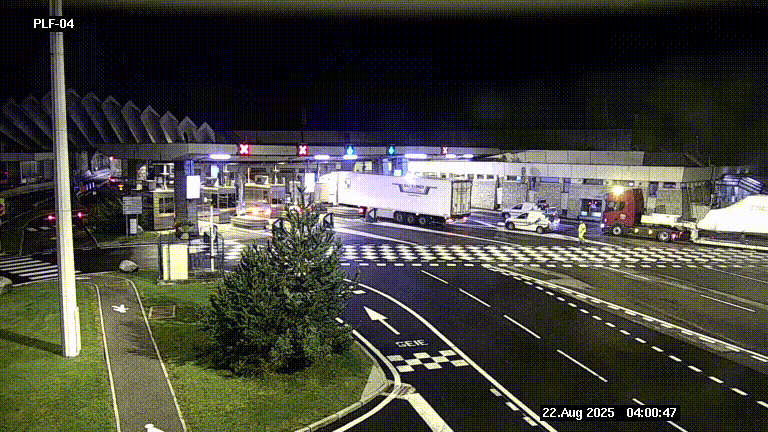 Webcam au péage du tunnel du Mont-Blanc, côté entrée France à Chamonix, au bout de l'A40