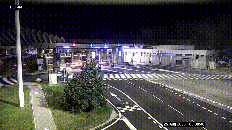 Webcam au péage du tunnel du Mont-Blanc, côté entrée France à Chamonix, au bout de l'A40