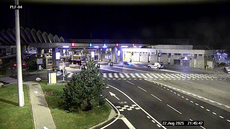Webcam au péage du tunnel du Mont-Blanc, côté entrée France à Chamonix, au bout de l'A40