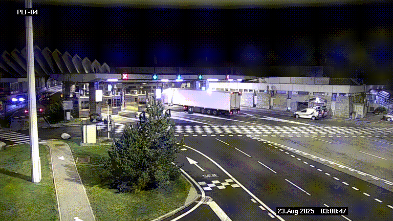 Webcam au péage du tunnel du Mont-Blanc, côté entrée France à Chamonix, au bout de l'A40