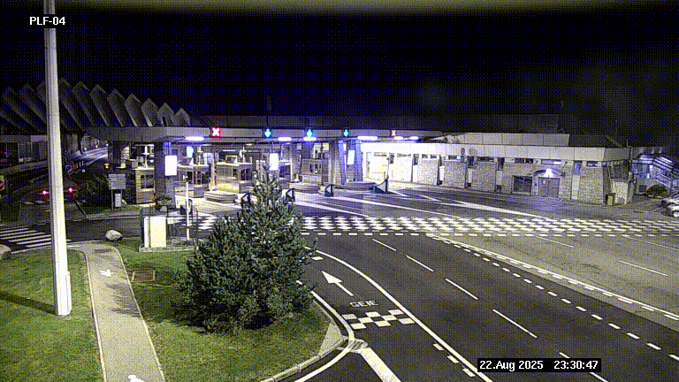 Webcam au péage du tunnel du Mont-Blanc, côté entrée France à Chamonix, au bout de l'A40