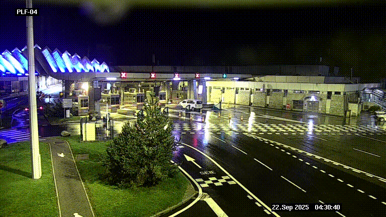 Webcam au péage du tunnel du Mont-Blanc, côté entrée France à Chamonix, au bout de l'A40