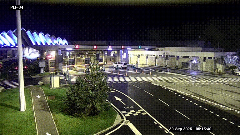 Webcam au péage du tunnel du Mont-Blanc, côté entrée France à Chamonix, au bout de l'A40