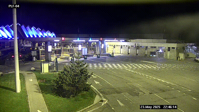 Webcam au péage du tunnel du Mont-Blanc, côté entrée France à Chamonix, au bout de l'A40