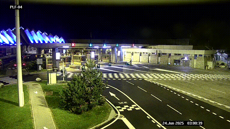 Webcam au péage du tunnel du Mont-Blanc, côté entrée France à Chamonix, au bout de l'A40