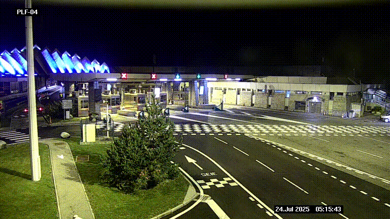 Webcam au péage du tunnel du Mont-Blanc, côté entrée France à Chamonix, au bout de l'A40