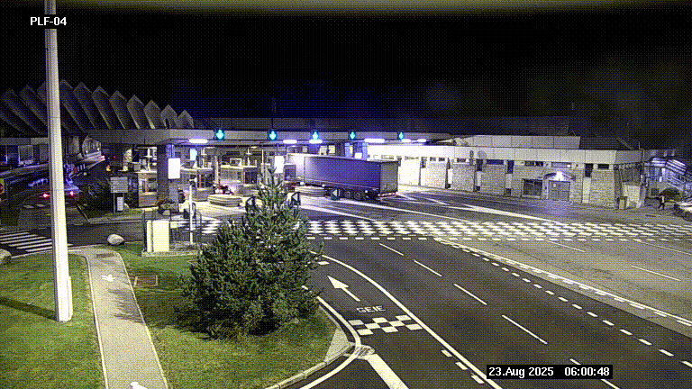 Webcam au péage du tunnel du Mont-Blanc, côté entrée France à Chamonix, au bout de l'A40