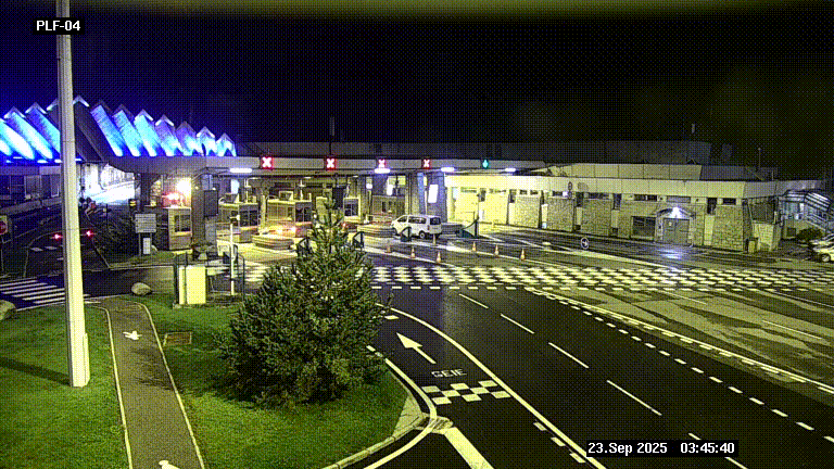 Webcam au péage du tunnel du Mont-Blanc, côté entrée France à Chamonix, au bout de l'A40
