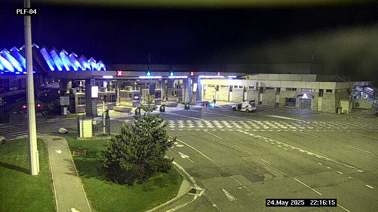 Webcam au péage du tunnel du Mont-Blanc, côté entrée France à Chamonix, au bout de l'A40