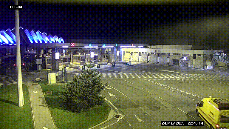 Webcam au péage du tunnel du Mont-Blanc, côté entrée France à Chamonix, au bout de l'A40