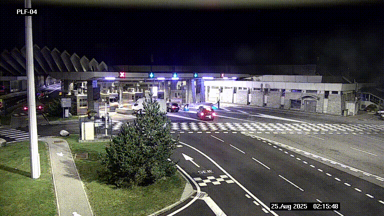 Webcam au péage du tunnel du Mont-Blanc, côté entrée France à Chamonix, au bout de l'A40