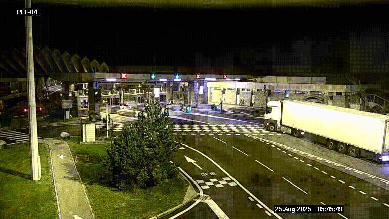 Webcam au péage du tunnel du Mont-Blanc, côté entrée France à Chamonix, au bout de l'A40