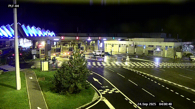 Webcam au péage du tunnel du Mont-Blanc, côté entrée France à Chamonix, au bout de l'A40