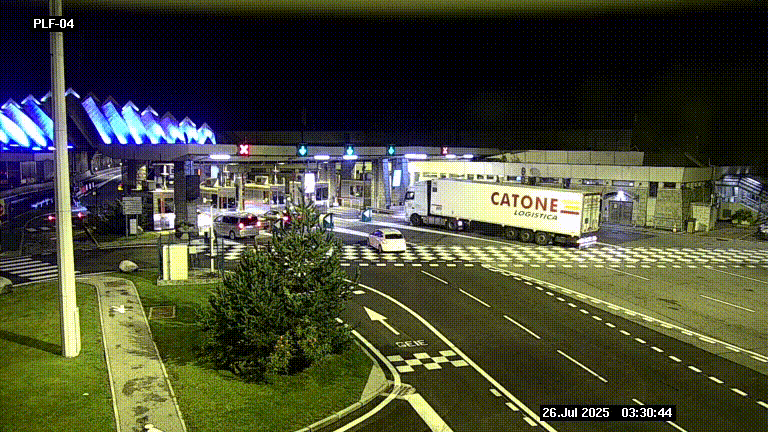 <h2>Webcam au péage du tunnel du Mont-Blanc, côté entrée France à Chamonix, au bout de l'A40</h2>