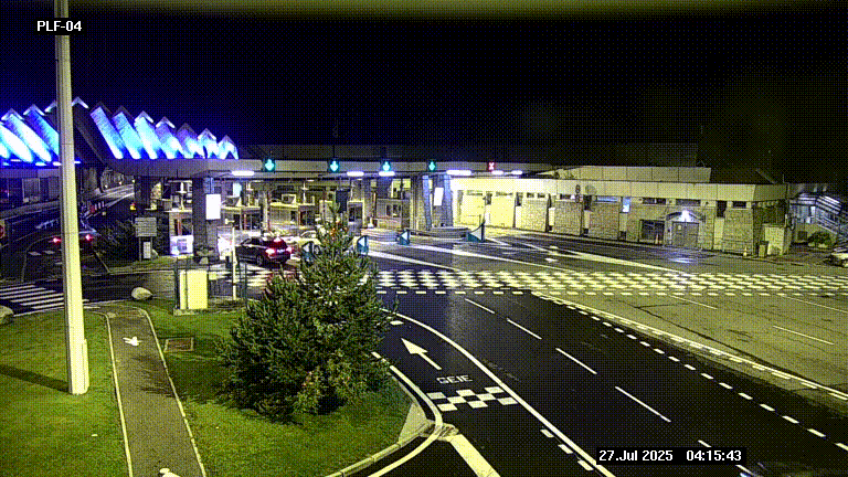 Webcam au péage du tunnel du Mont-Blanc, côté entrée France à Chamonix, au bout de l'A40
