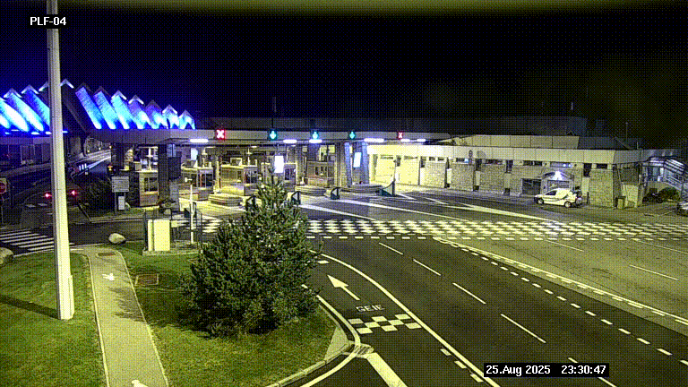 Webcam au péage du tunnel du Mont-Blanc, côté entrée France à Chamonix, au bout de l'A40