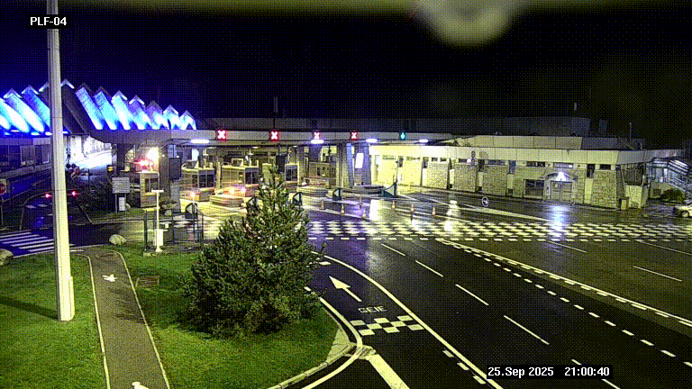Webcam au péage du tunnel du Mont-Blanc, côté entrée France à Chamonix, au bout de l'A40
