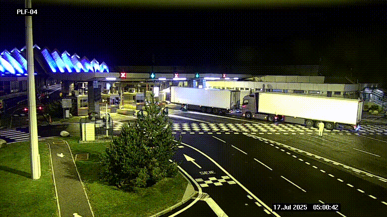 Webcam au péage du tunnel du Mont-Blanc, côté entrée France à Chamonix, au bout de l'A40