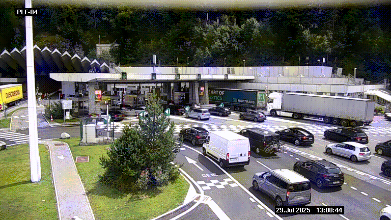 <h2>Webcam au péage du tunnel du Mont-Blanc, côté entrée France à Chamonix, au bout de l'A40</h2>