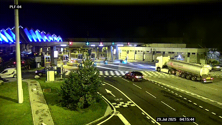 <h2>Webcam au péage du tunnel du Mont-Blanc, côté entrée France à Chamonix, au bout de l'A40</h2>