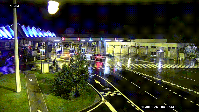 Webcam au péage du tunnel du Mont-Blanc, côté entrée France à Chamonix, au bout de l'A40