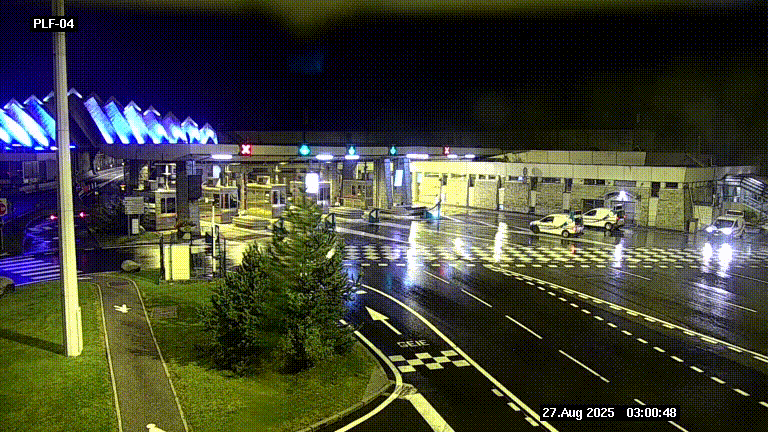 Webcam au péage du tunnel du Mont-Blanc, côté entrée France à Chamonix, au bout de l'A40