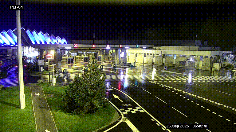 Webcam au péage du tunnel du Mont-Blanc, côté entrée France à Chamonix, au bout de l'A40