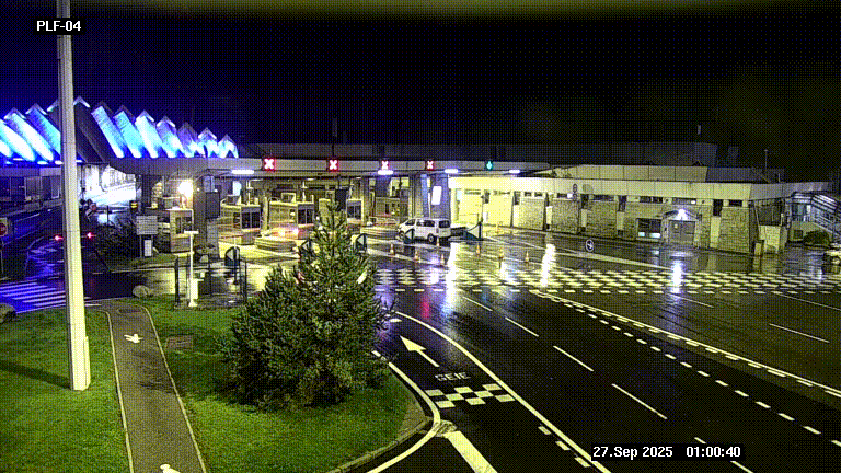 Webcam au péage du tunnel du Mont-Blanc, côté entrée France à Chamonix, au bout de l'A40