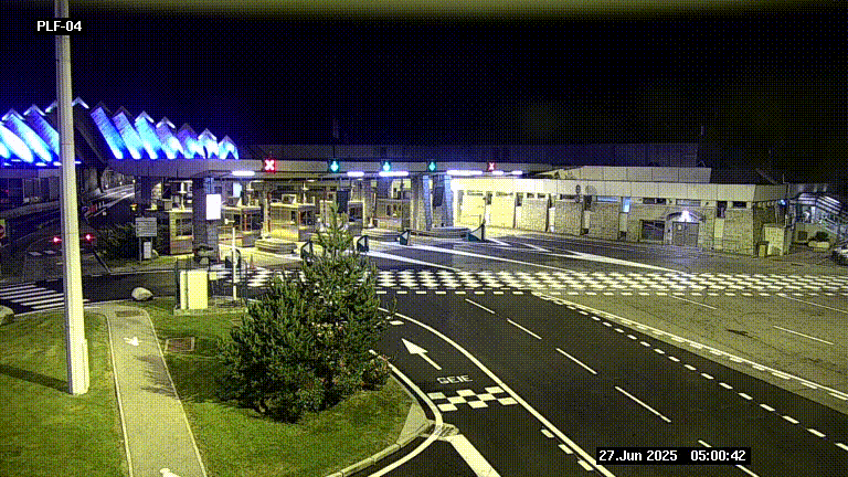 Webcam au péage du tunnel du Mont-Blanc, côté entrée France à Chamonix, au bout de l'A40
