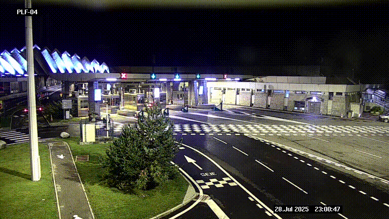 Webcam au péage du tunnel du Mont-Blanc, côté entrée France à Chamonix, au bout de l'A40